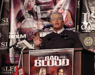 Original "Bad Blood" poster Autographed Holly Holm/Victoria Cisneros 29"x 23"