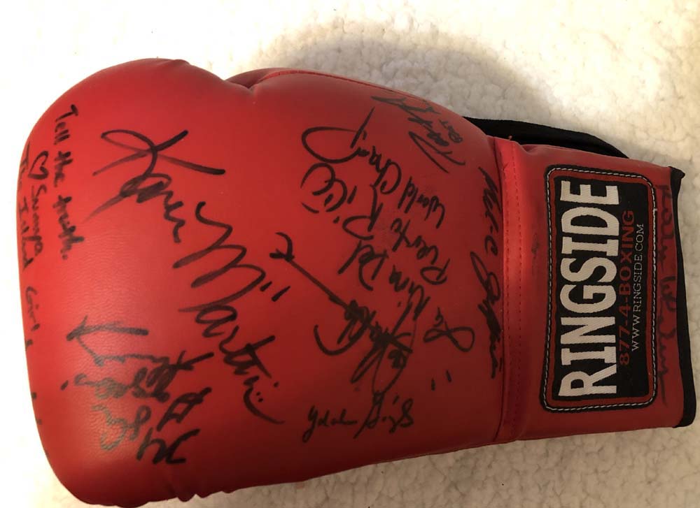 Autographed Glove from an All-Women's Card 2002 - Ann Wolfe, Sumya Anani, Kelsey Jeffries and More