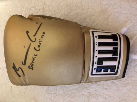 Autographed Boxing Glove by Retired World Champion and Hall of Famer Bonnie Canino