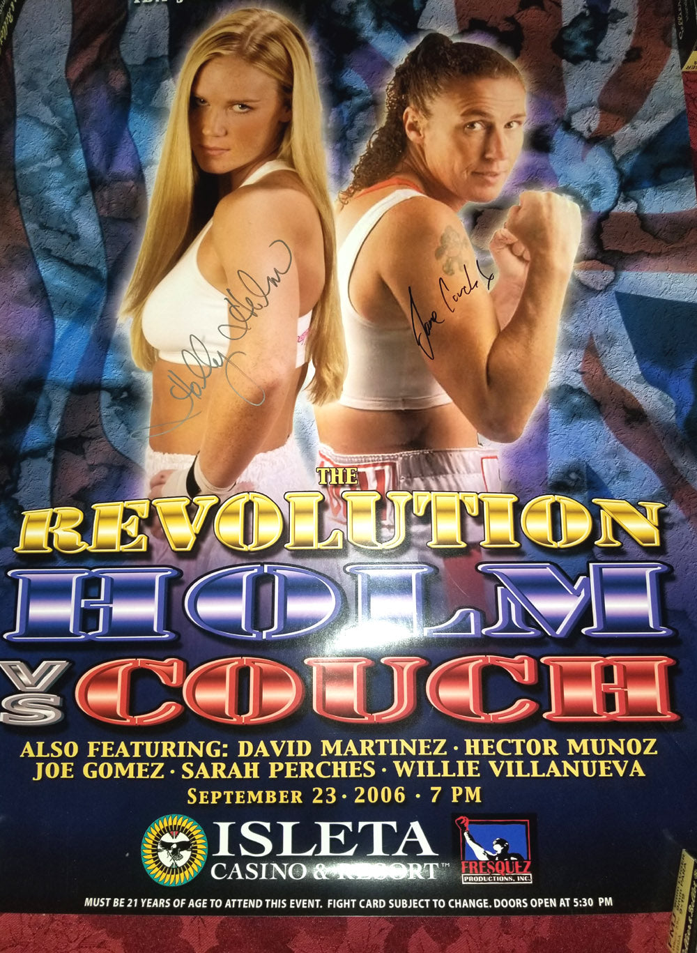 Poster - Holly Holm vs. Jane Couch - Autographed by both Holm / Couch