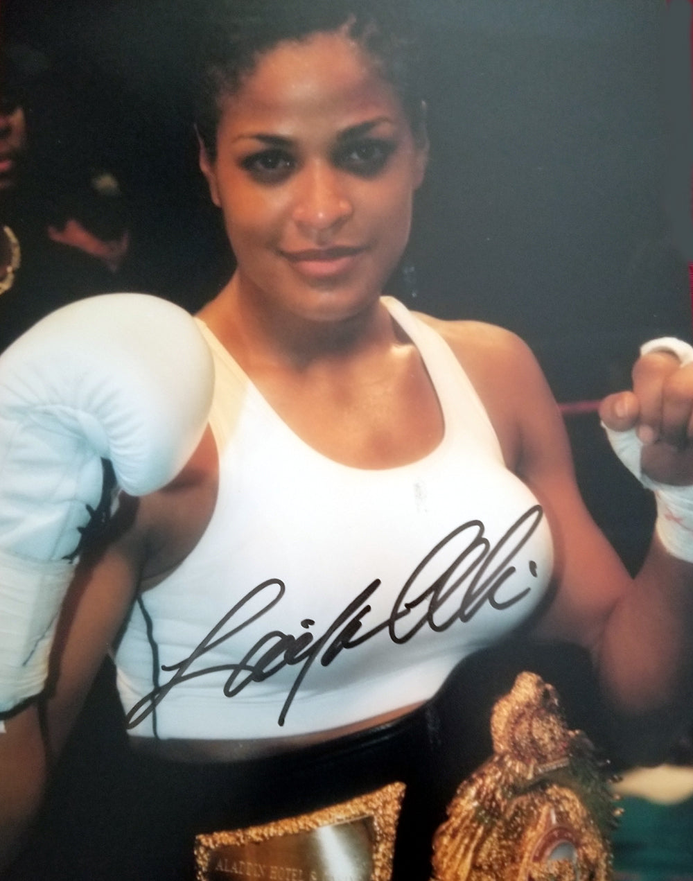 One-of-a-kind Autographed photo by Laila Ali