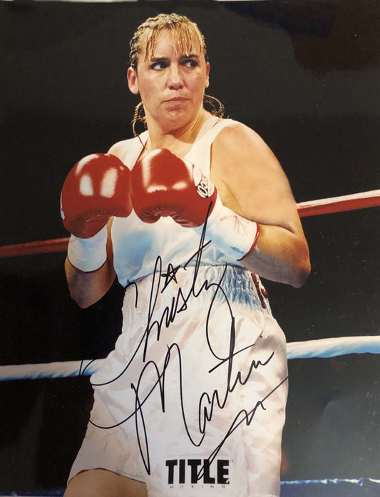 8"x10" Autographed photo - Christy Martin fight photo