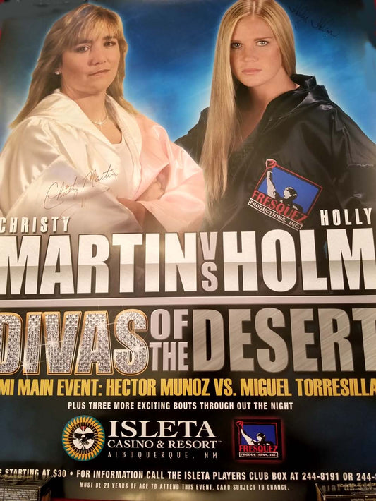 Poster by Christy Martin vs. Holly Holm - Martin autographed the poster