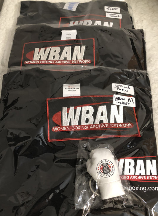 Official WBAN T-Shirt /with WBAN Patch & Small Key Chain Boxing Glove