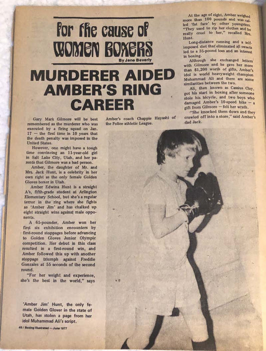 Boxing Illustrated Magazine - June 1977 - article on female boxer added by murderer Gary Gilmore