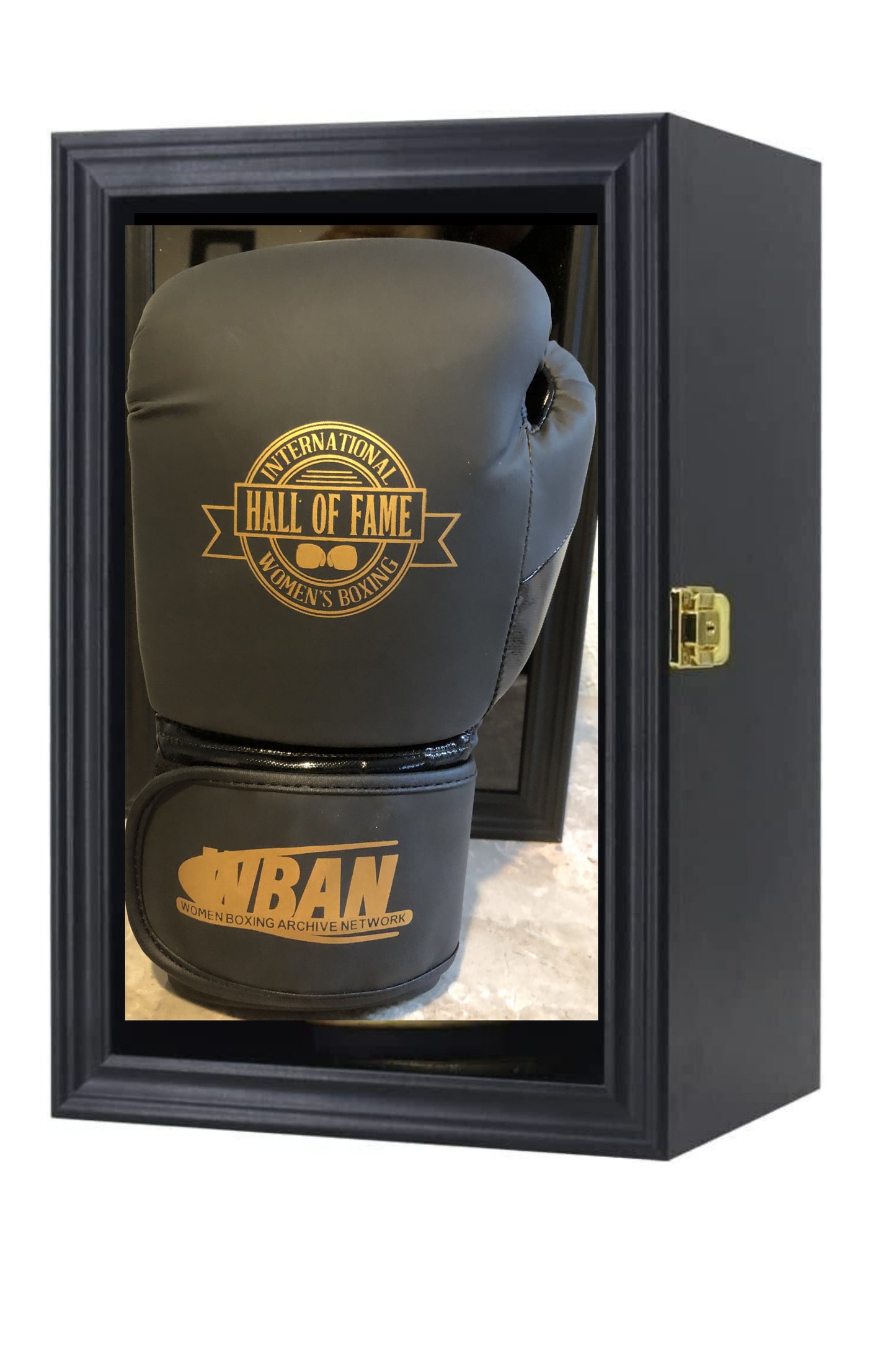 Sue TL Fox Autographed Glove/w High-Quality Boxing Case - Official IWBHF/WBAN Official Boxing Glove