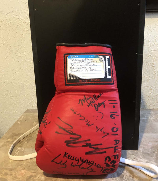 One (1) Autographed Glove - Ortega/Anani/McCarter/Sue Fox/Whaley/Pinto