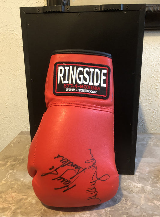 Autographed Glove (rare) - Mary Jo Sanders / Holly Holm - Fought for WBAN P4P Belt