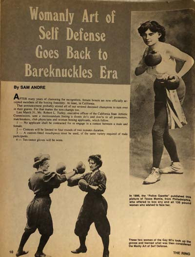 The Ring Magazine - December 1976 - Historical Women's Boxing Article